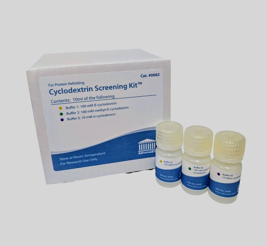 Cyclodextrin screening kit with buffer bottles.